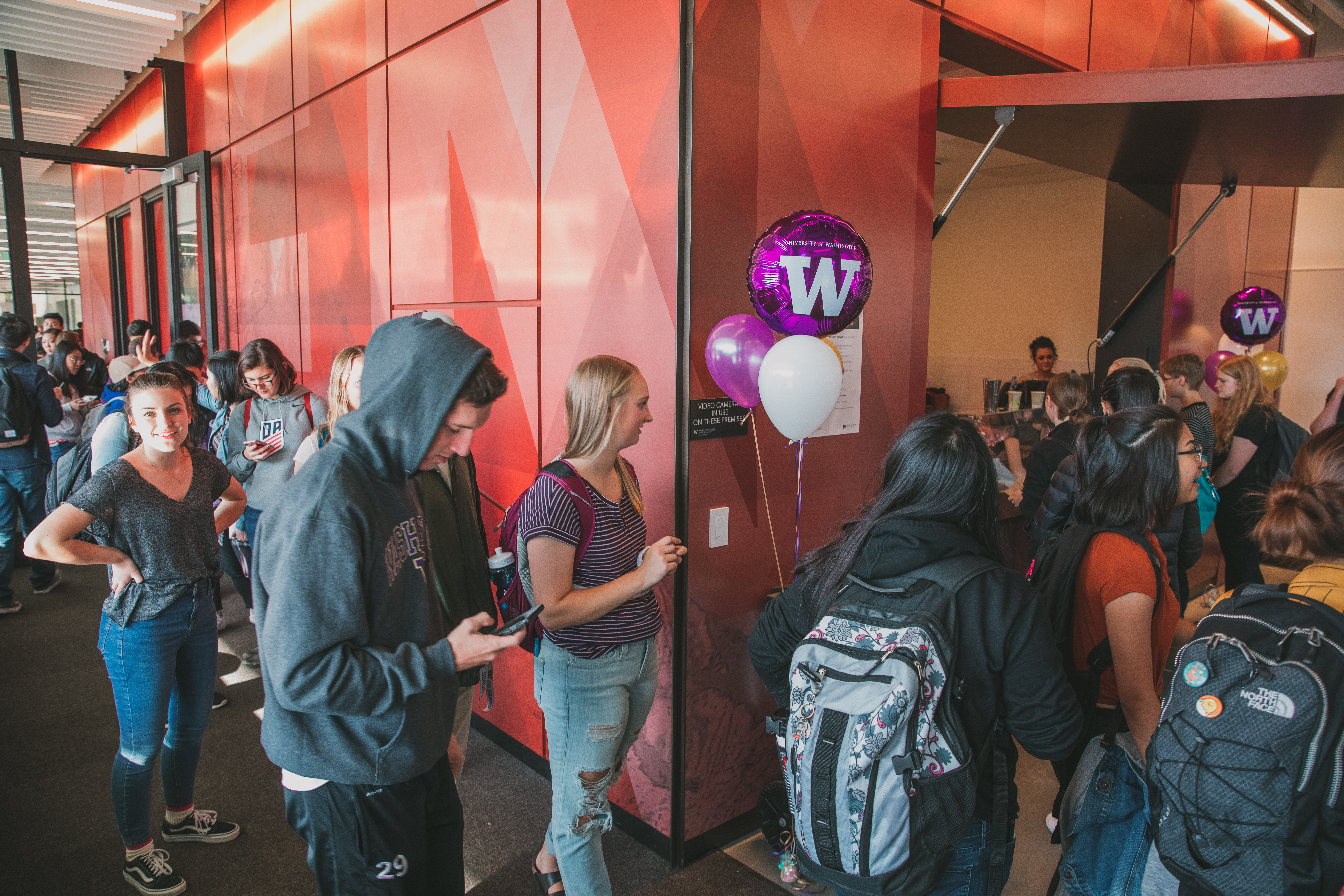 Students waiting in line at Frost Bite