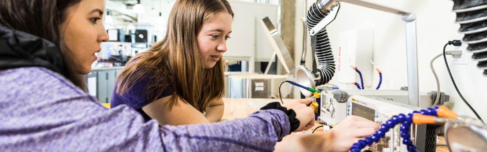 Students working together in The Mill