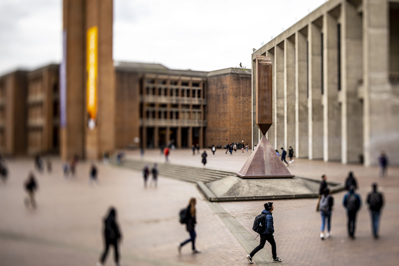 Students walking through Red Square.