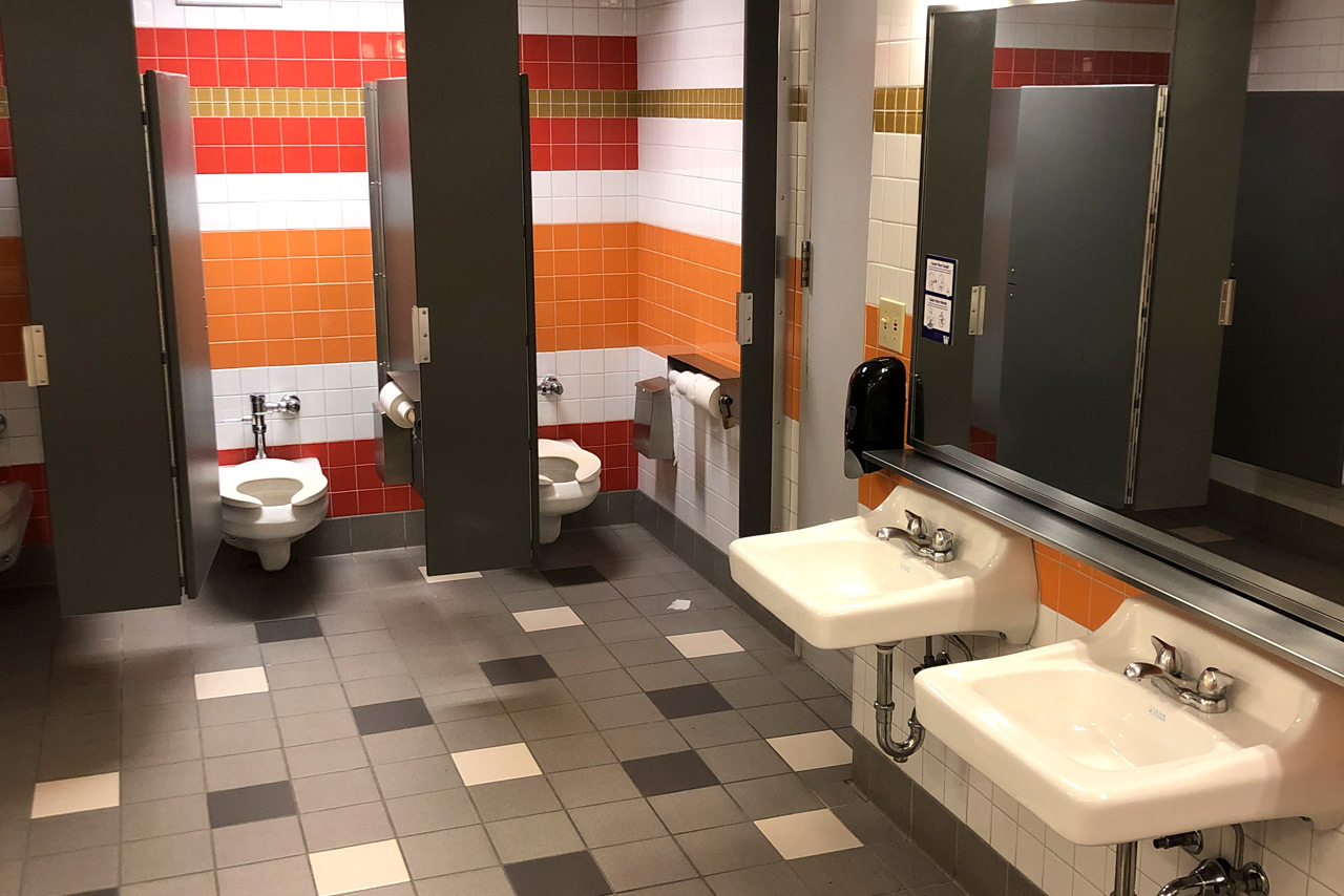 Haggett Hall shared bathroom