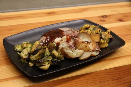 Brisket and sides on plate