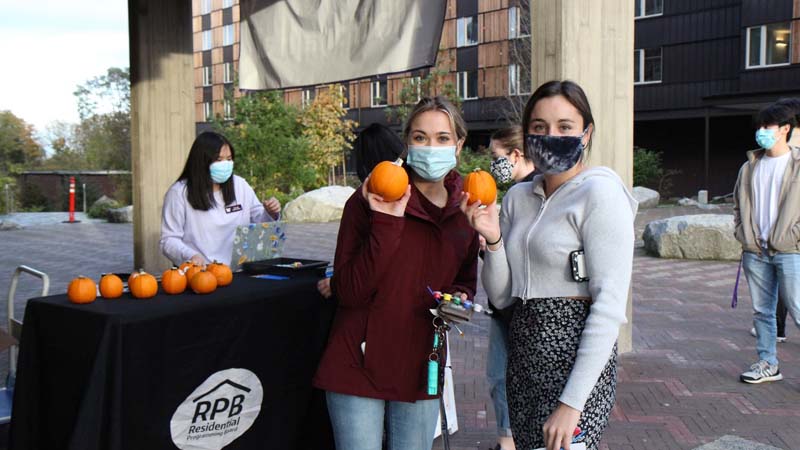 Residents enjoying RPB pumpkins