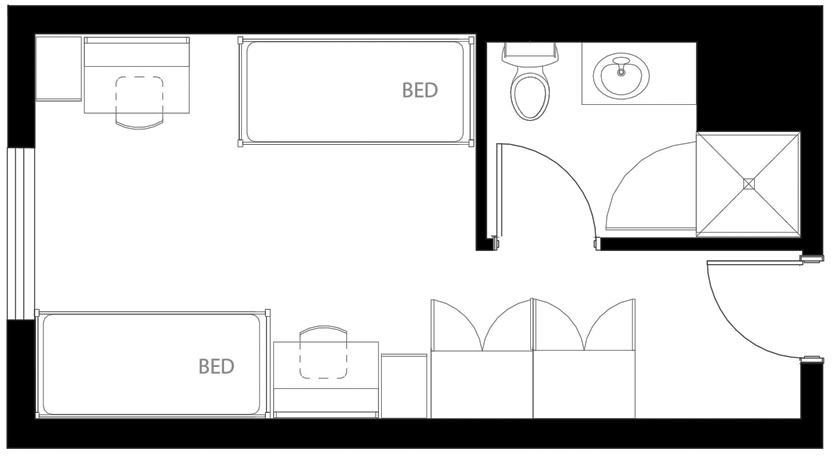 Layout image of Double room, private bath