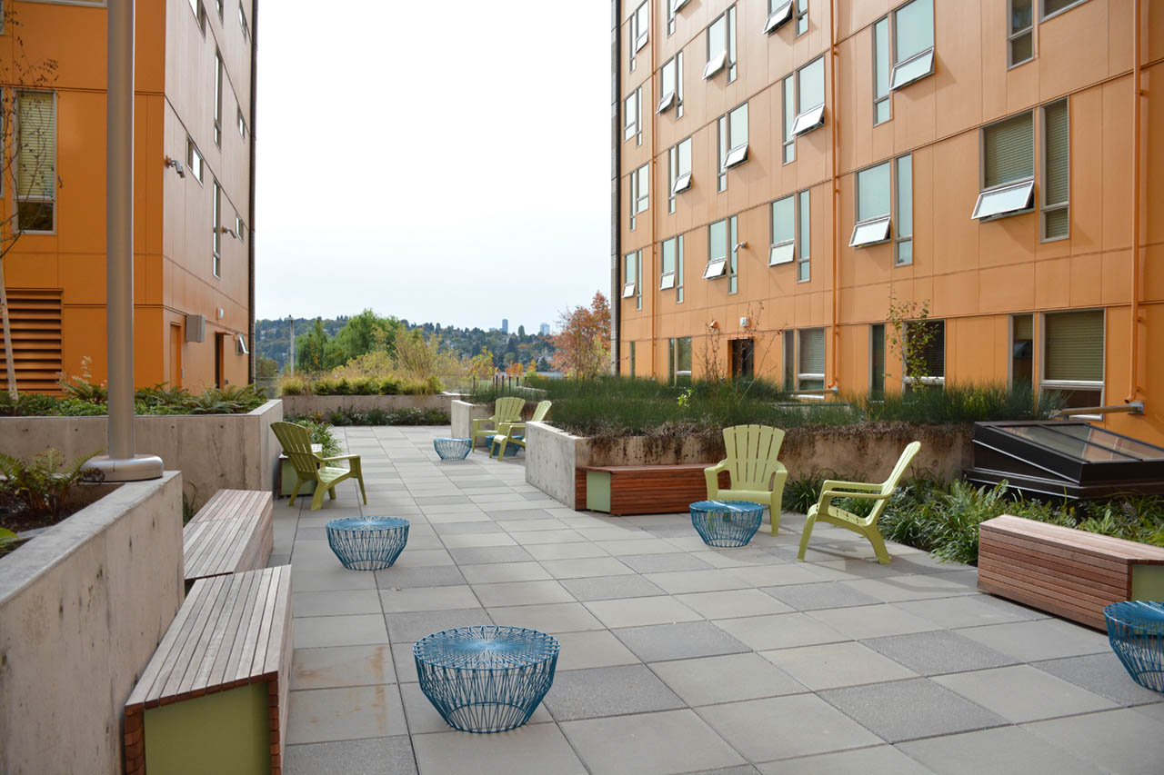 Lander Hall rooftop deck