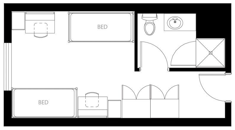 Layout image of Double with private bath